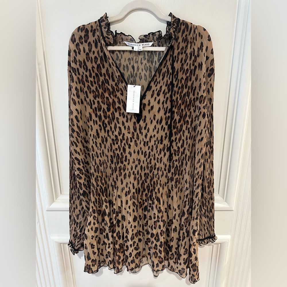 Veronica Beard Luvie Leopard Dress Sz 10 - Picture 5 of 9